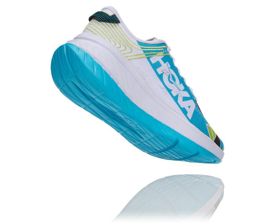 Hoka One One Tenisky Damske Modre/Biele - Ironman Kona Carbon X - 09418-TLDC